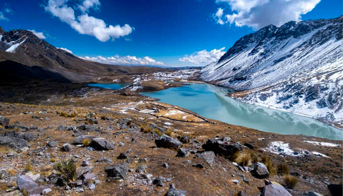 The peaceful ausang mountain scenery around the 7 sacred lakes, reflecting the legend of forbidden love.